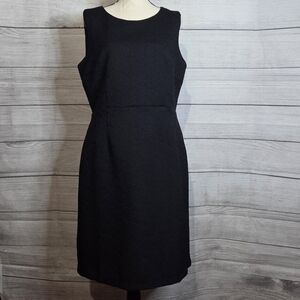 Liz Claiborne Black Sleeveless Floral Dress, Size 12